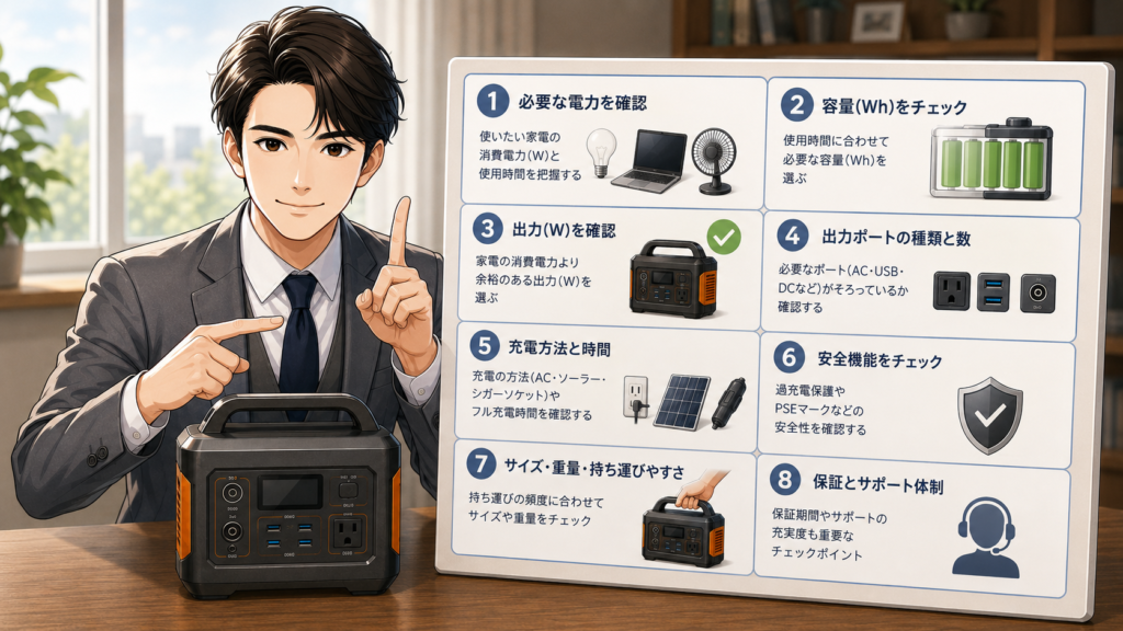 失敗しにくい300Wポータブル電源の選び方