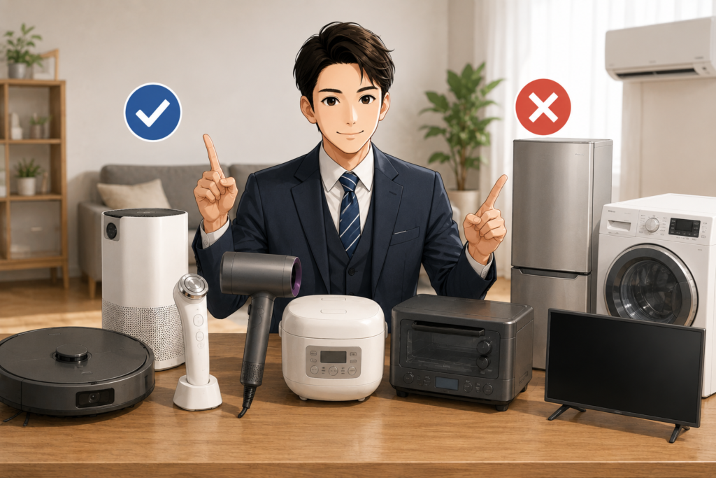 お試しに向いている家電と向いていない家電