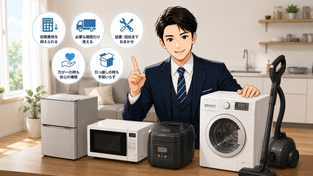 一人暮らしで家電レンタルを使うメリット