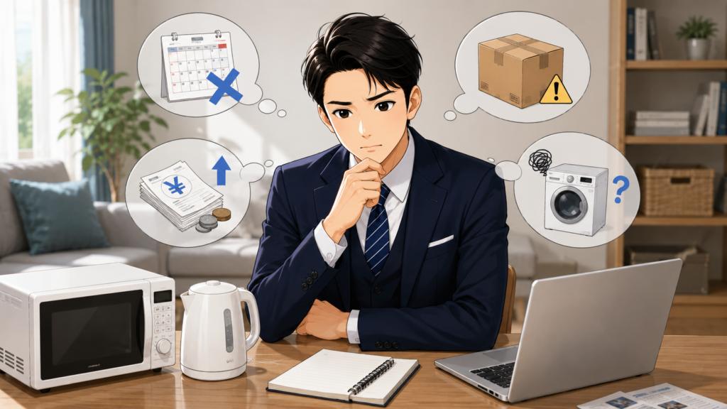 一人暮らしで家電レンタルを使うデメリット