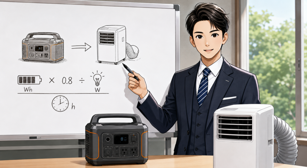 ポータブル電源でスポットクーラーは使えるのか
