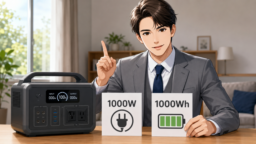 1000Wと1000Whの違いを先に理解する