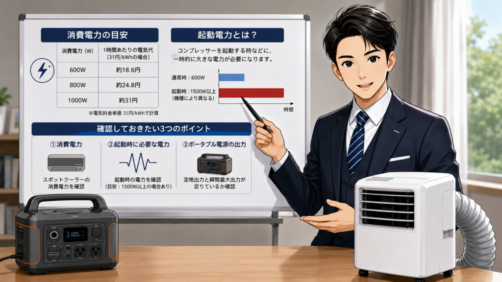 消費電力と起動電力