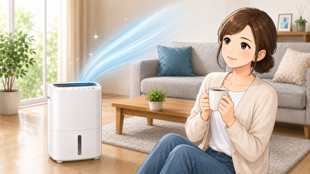 リビングで除湿器を使う効果
