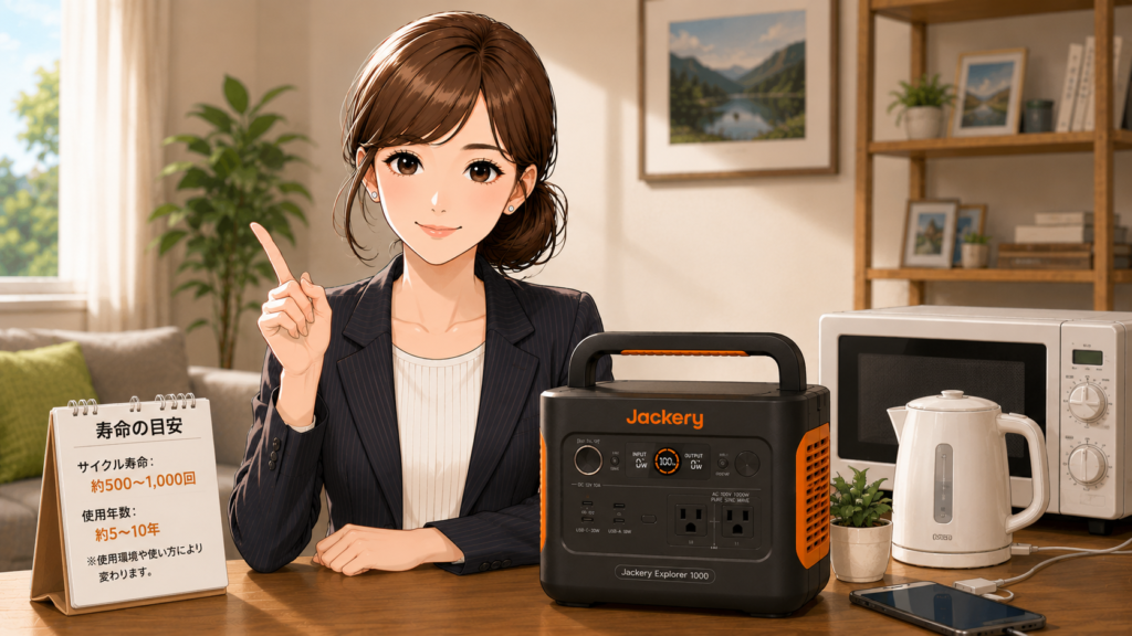 Jackeryポータブル電源の寿命