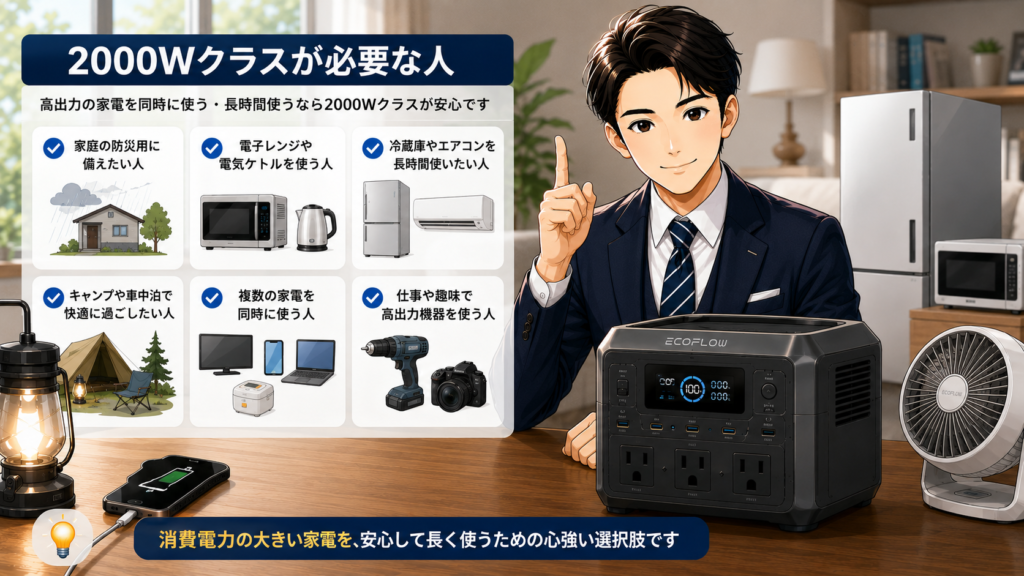 2000Wクラスが必要な人