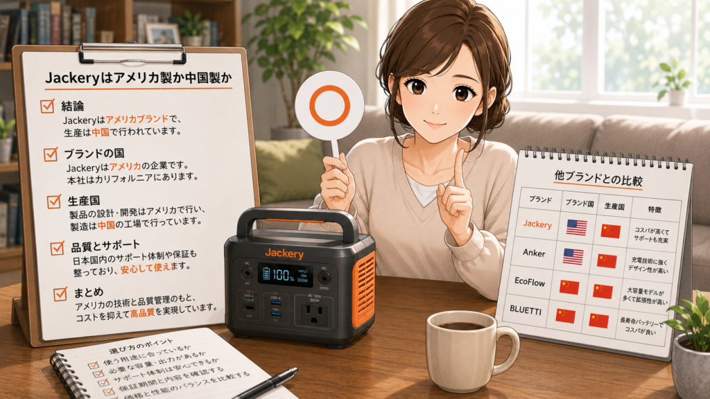 Jackeryはアメリカ製か中国製か