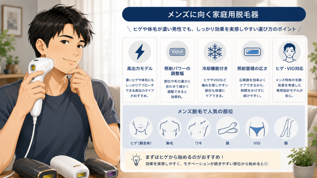 メンズに向く家庭用脱毛器