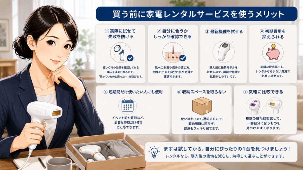 買う前に家電レンタルサービスを使うメリット