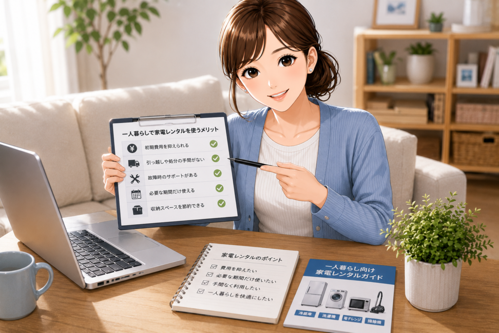 一人暮らしで家電レンタルを使うメリット
