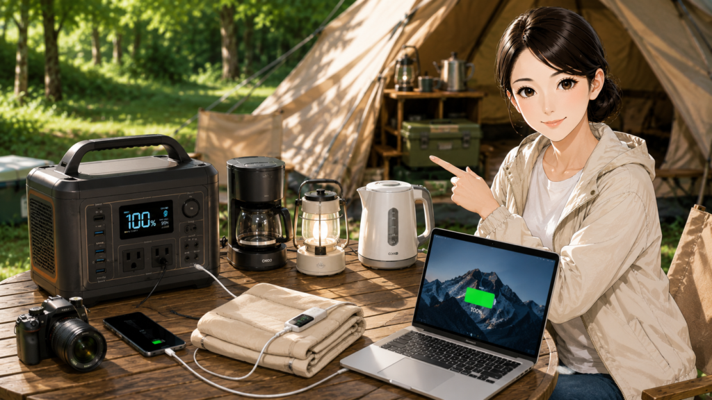 1000Wのポータブル電源で使えるもの