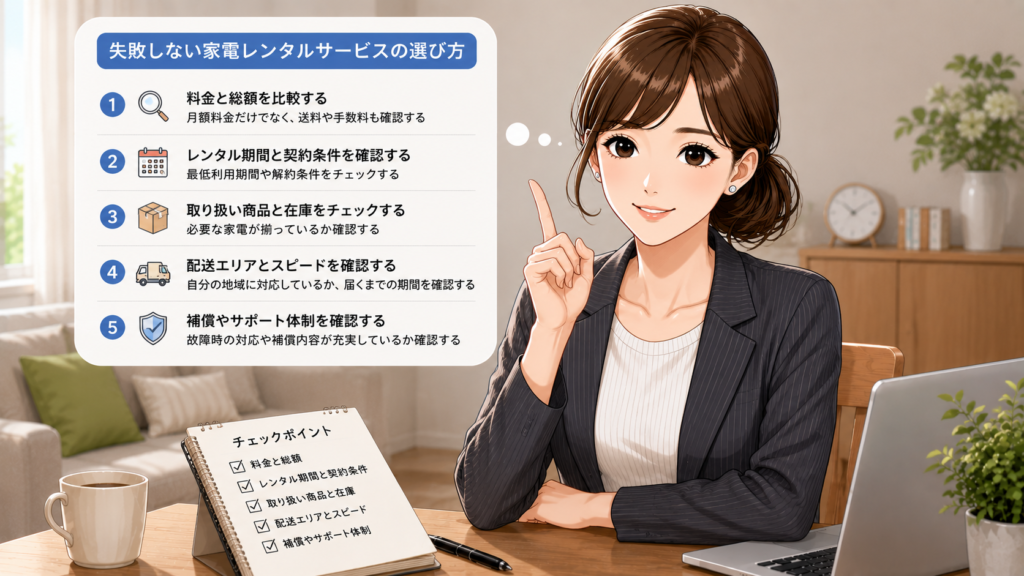 失敗しない家電レンタルサービスの選び方