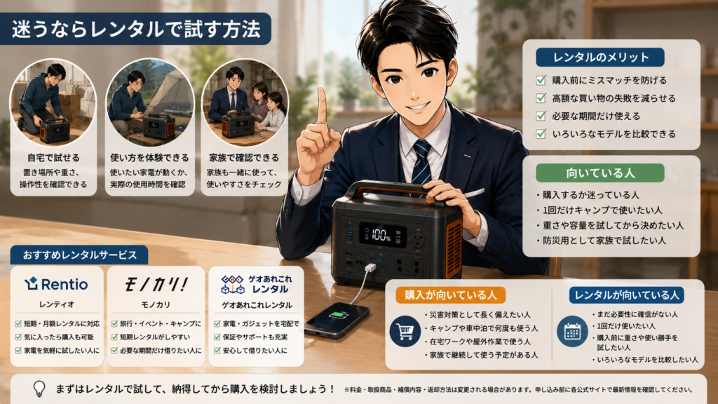 迷うならレンタルで試す方法