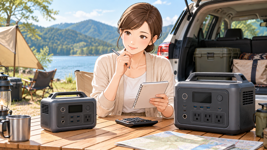 車中泊に必要なポータブル電源の容量はどれくらい？